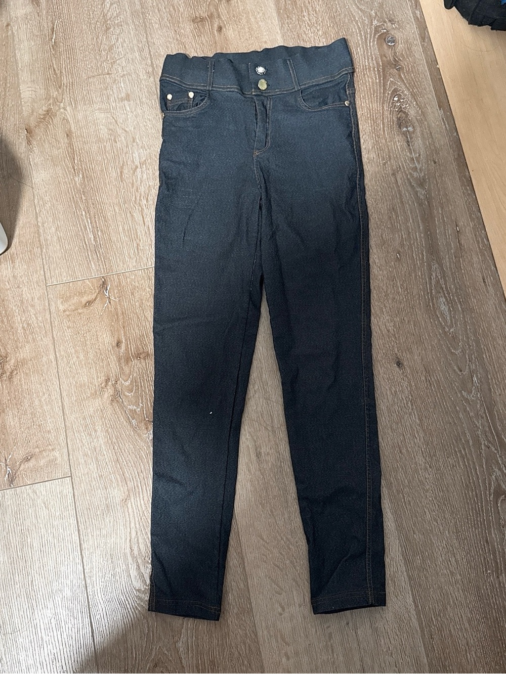 Helix Black Stretch Jeggings with High Waist